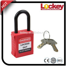 Plastic Shackle Safety Padlock Keyed Differ or Alike with Master Key Security Padlock ABS safety padlock lockout